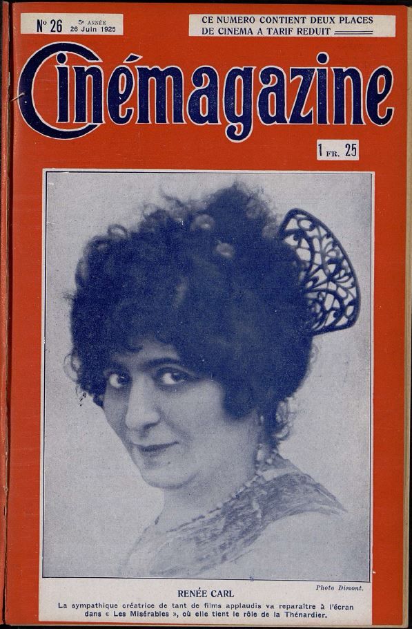 CINEMAGAZINE magazine side cover Issue 26 26 June 1925