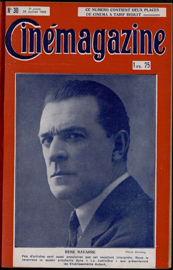 CINEMAGAZINE magazine side cover Issue 30 24 July 1925