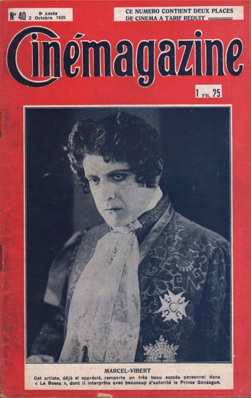 CINEMAGAZINE magazine side cover Issue 40 2 October 1925