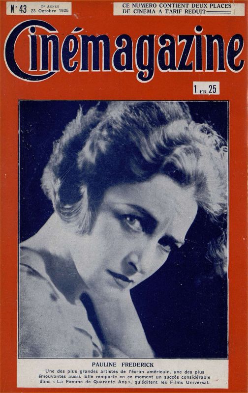 CINEMAGAZINE magazine side cover Issue 43 23 October 1925