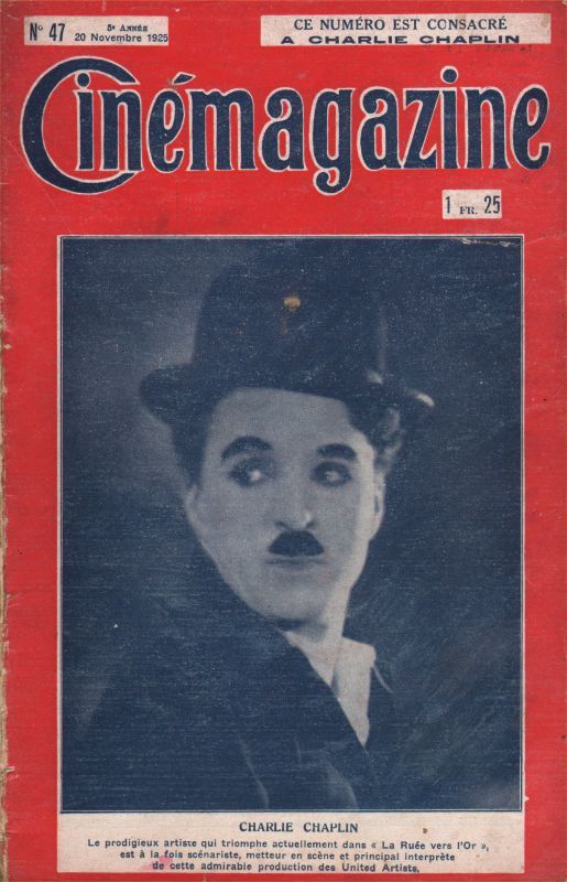 CINEMAGAZINE magazine side cover Issue 47 20 November 1925