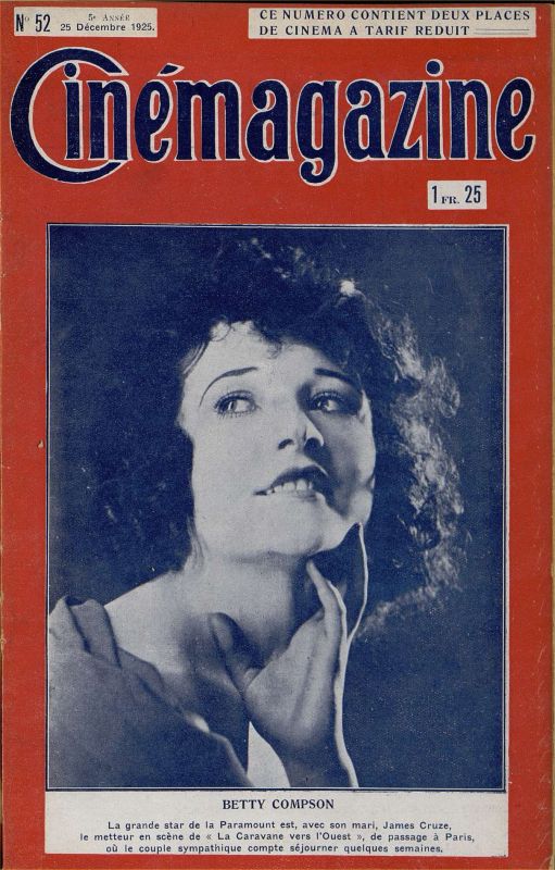 CINEMAGAZINE magazine side cover Issue 52 25 December 1925