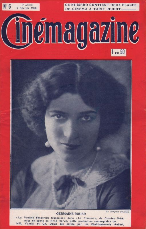 CINEMAGAZINE magazine side cover Issue 6 5 February 1926