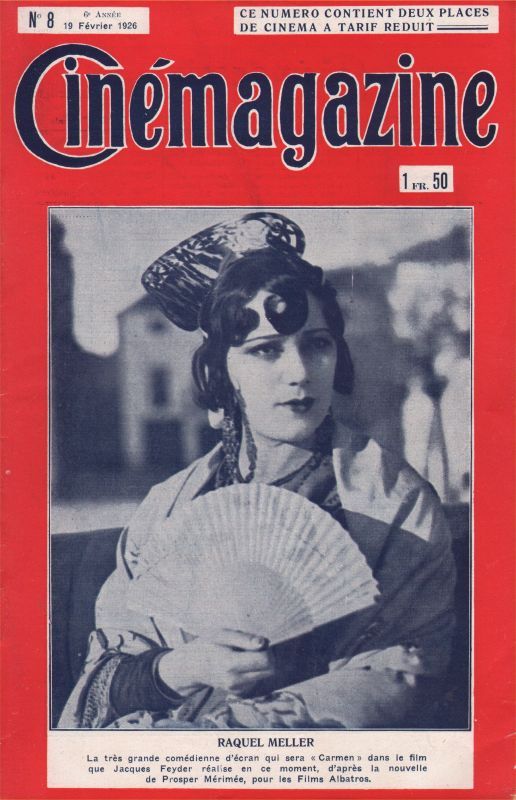 CINEMAGAZINE magazine side cover Issue 8 19 February 1926
