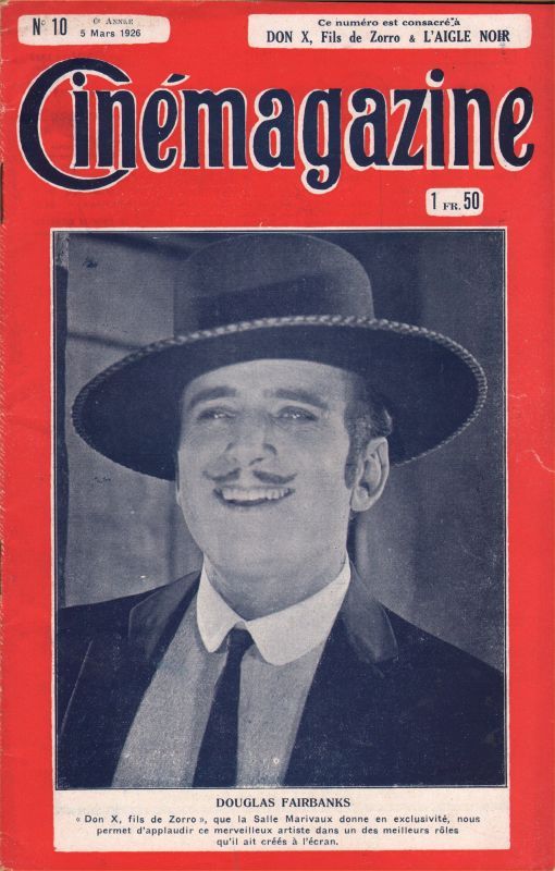 CINEMAGAZINE magazine side cover Issue 10 5 March 1926