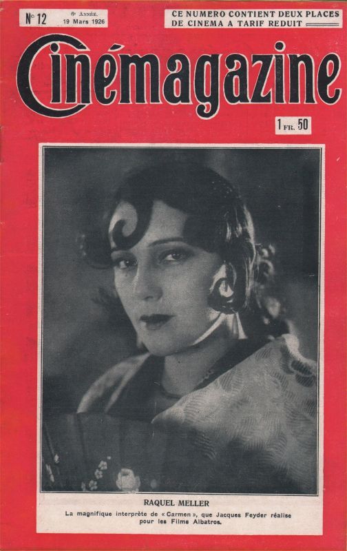 CINEMAGAZINE magazine side cover Issue 12 19 March 1926