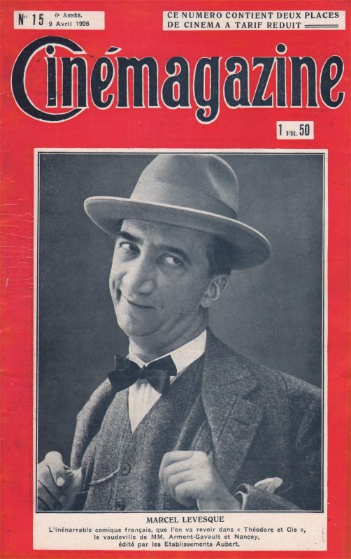 CINEMAGAZINE magazine side cover Issue 15 9 April 1926