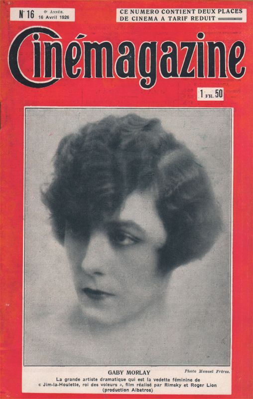 CINEMAGAZINE magazine side cover Issue 16 16 April 1926