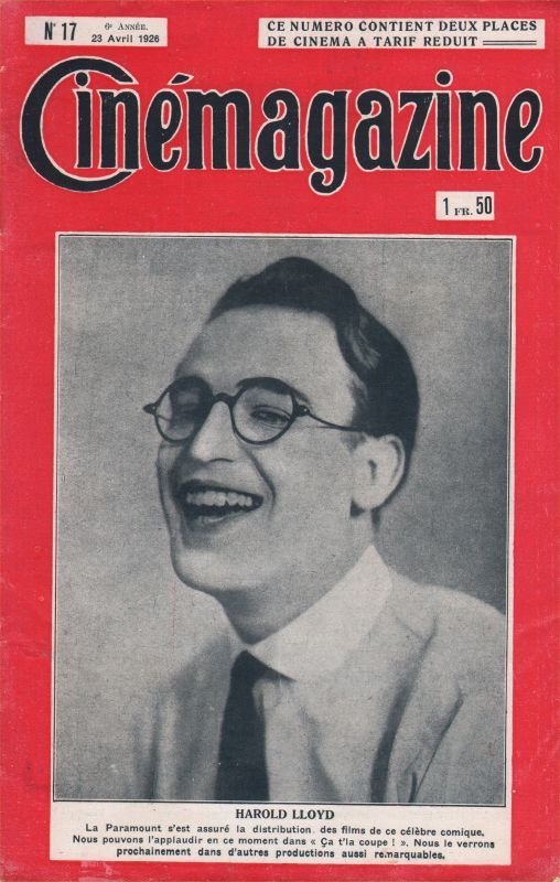 CINEMAGAZINE magazine side cover Issue 17 23 April 1926