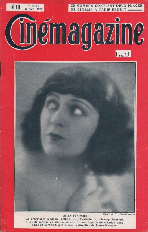 CINEMAGAZINE magazine side cover Issue 18 30 April 1926