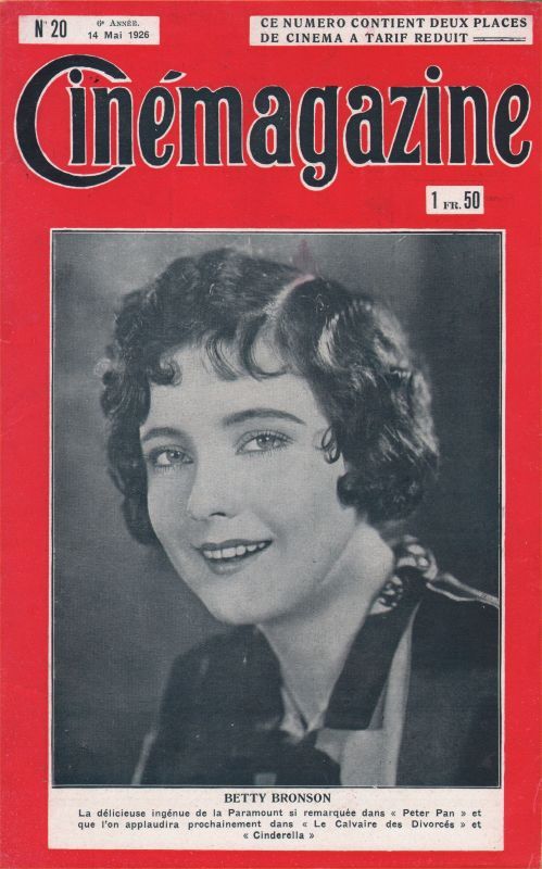 CINEMAGAZINE magazine side cover Issue 20 14 May 1926