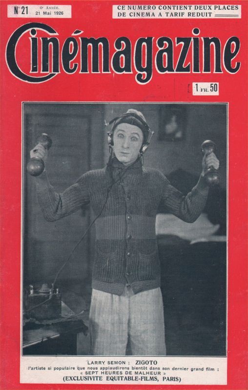 CINEMAGAZINE magazine side cover Issue 21 21 May 1926