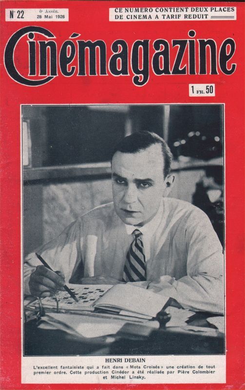 CINEMAGAZINE magazine side cover Issue 22 28 May 1926