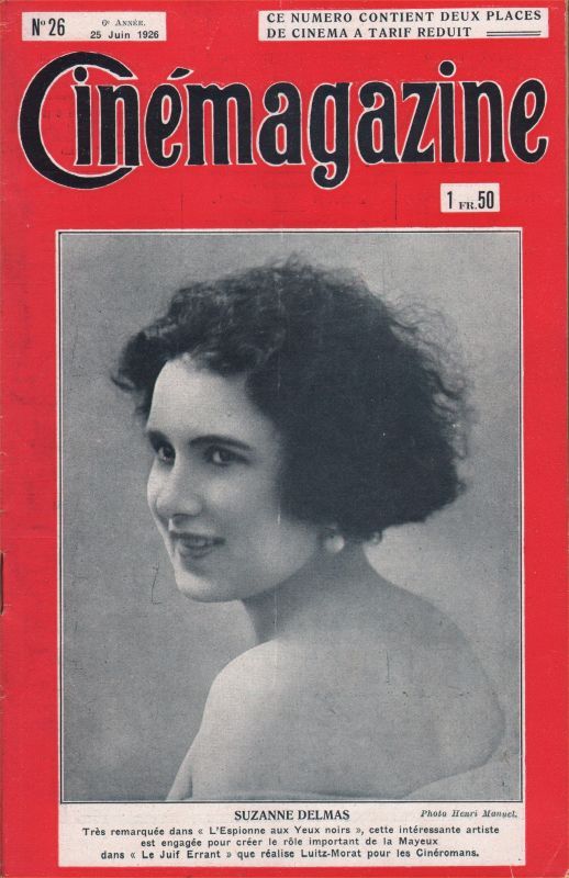 CINEMAGAZINE magazine side cover Issue 26 25 June 1926