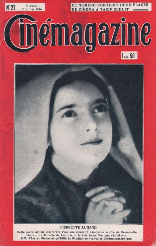 CINEMAGAZINE magazine side cover Issue 27 2 July 1926