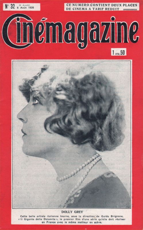 CINEMAGAZINE magazine side cover Issue 32 6 August 1926