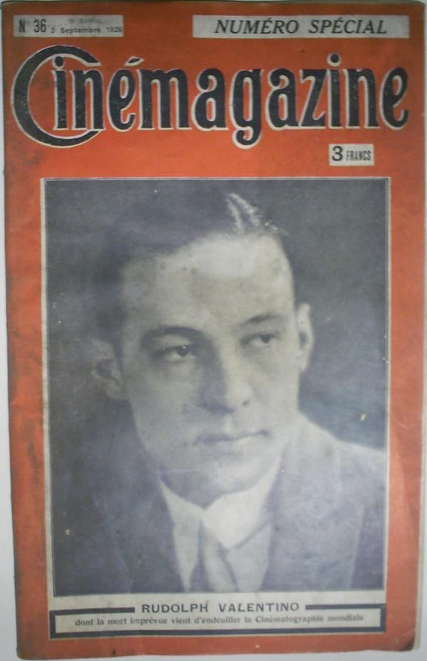 CINEMAGAZINE magazine side cover Issue 36 3 September 1926