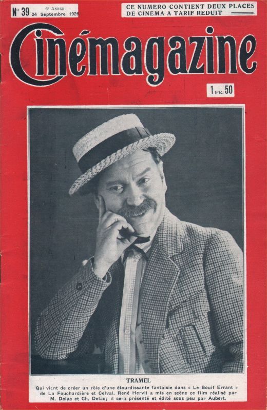 CINEMAGAZINE magazine side cover Issue 39 24 September 1926