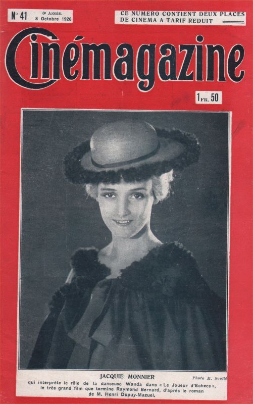 CINEMAGAZINE magazine side cover Issue 41 8 October 1926