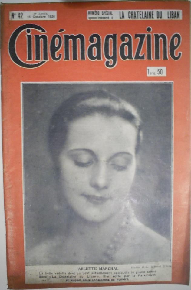 CINEMAGAZINE magazine side cover Issue 42 15 October 1926
