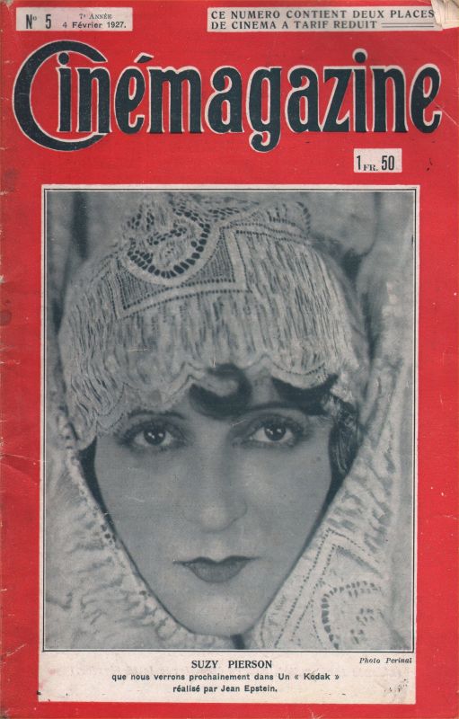 CINEMAGAZINE magazine side cover Issue 5 4 February 1927