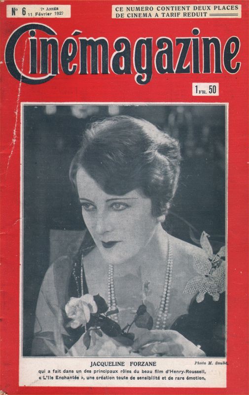 CINEMAGAZINE magazine side cover Issue 6 11 February 1927