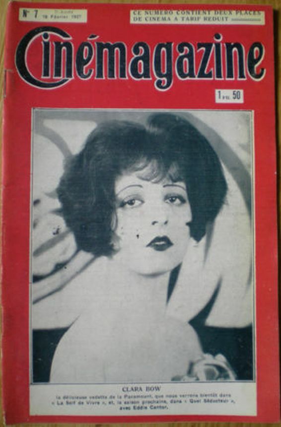 CINEMAGAZINE magazine side cover Issue 7 18 February 1927