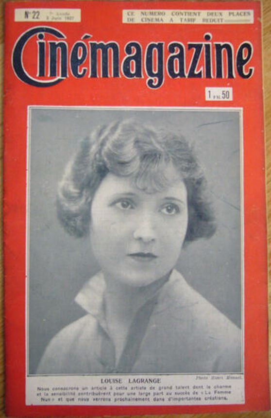 CINEMAGAZINE magazine side cover Issue 22 3 June 1927