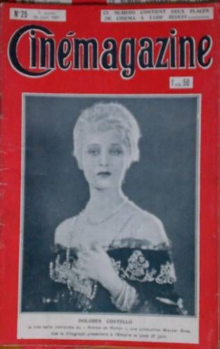 CINEMAGAZINE magazine side cover Issue 25 24 June 1927