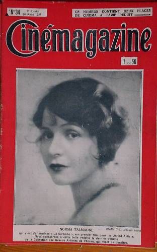 CINEMAGAZINE magazine side cover Issue 34 26 August 1927