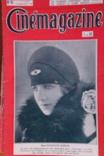 CINEMAGAZINE magazine side cover Issue 35 2 September 1927