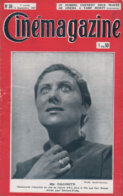 CINEMAGAZINE magazine side cover Issue 36 9 September 1927