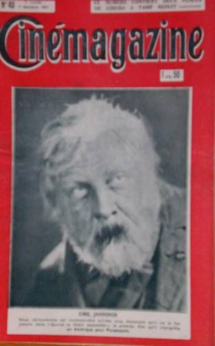CINEMAGAZINE magazine side cover Issue 40 7 October 1927