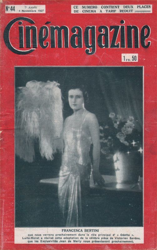 CINEMAGAZINE magazine side cover Issue 44 4 November 1927