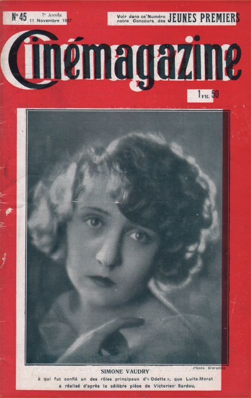 CINEMAGAZINE magazine side cover Issue 45 11 November 1927