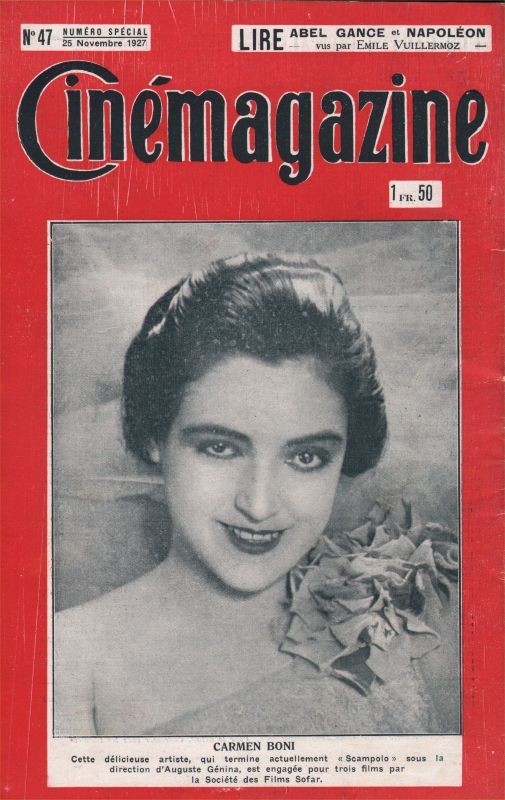 CINEMAGAZINE magazine side cover Issue 47 25 November 1927