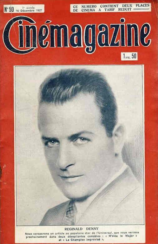 CINEMAGAZINE magazine side cover Issue 50 16 December 1927