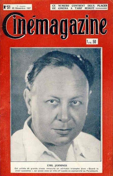CINEMAGAZINE magazine side cover Issue 51 23 December 1927