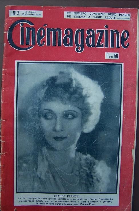 CINEMAGAZINE magazine side cover Issue 2 13 January 1928
