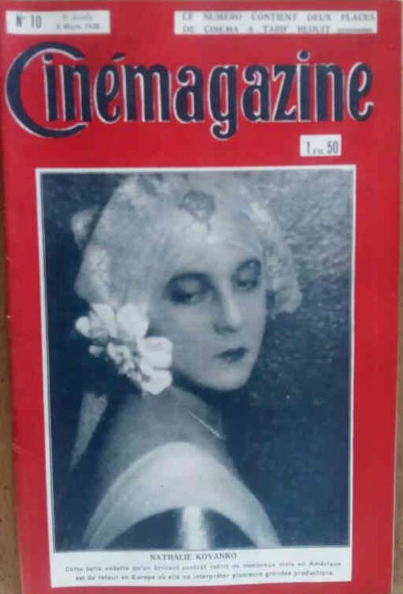 CINEMAGAZINE magazine side cover Issue 10 9 March 1928