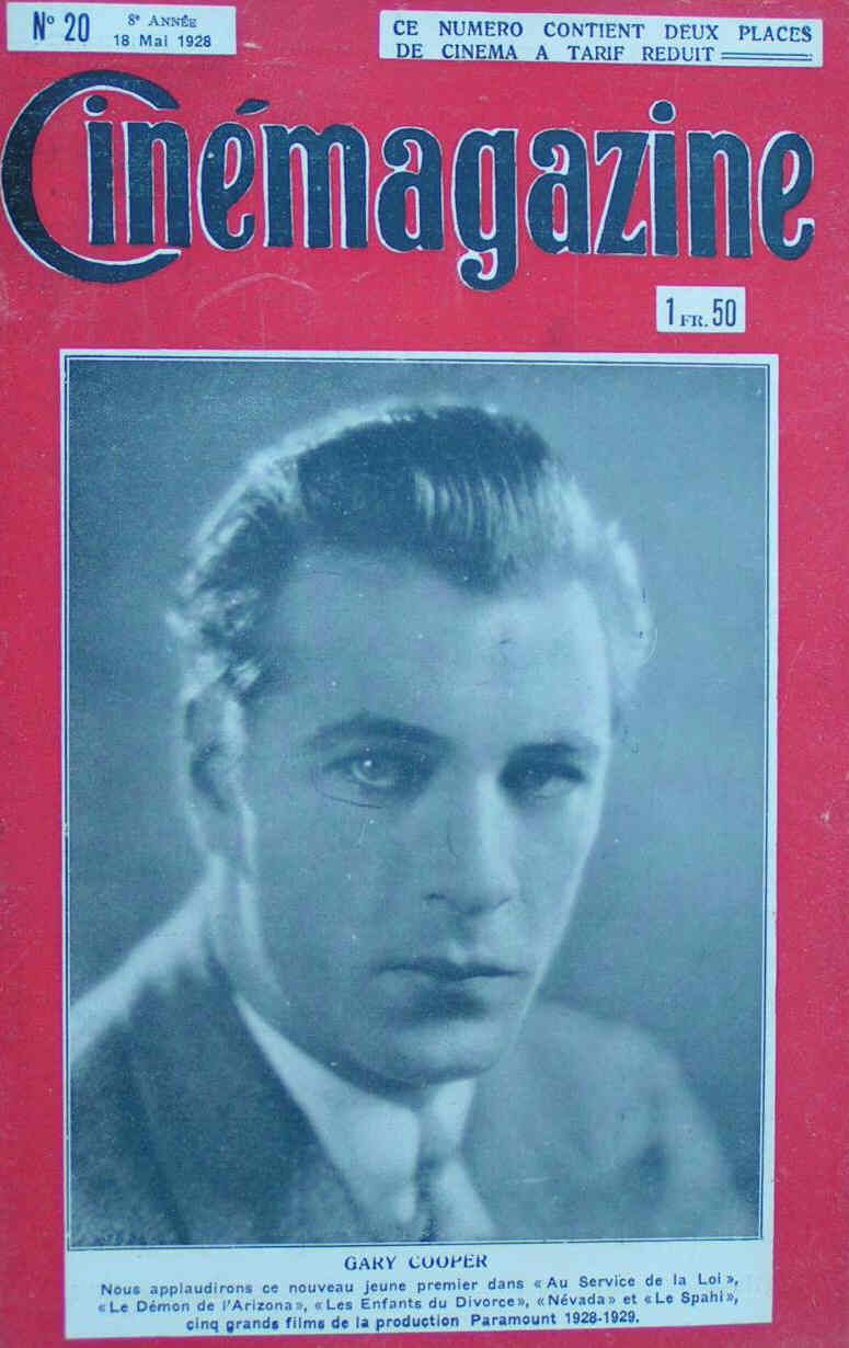 CINEMAGAZINE magazine side cover Issue 20 18 May 1928