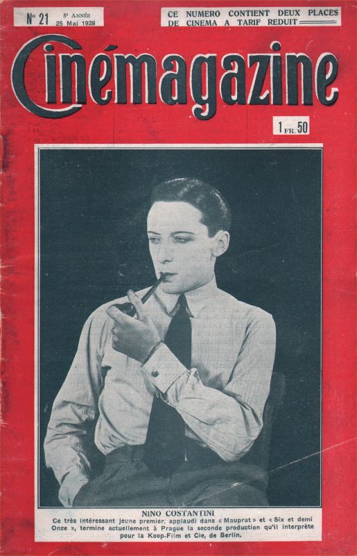 CINEMAGAZINE magazine side cover Issue 21 25 May 1928