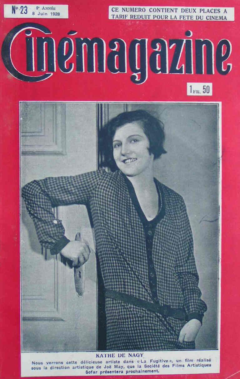 CINEMAGAZINE magazine side cover Issue 23 8 June 1928