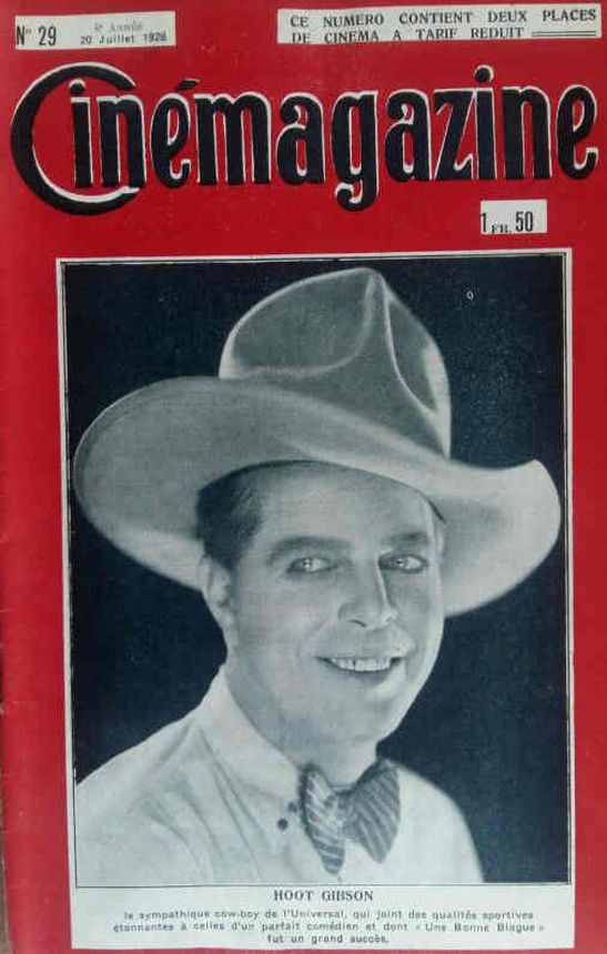 CINEMAGAZINE magazine side cover Issue 29 20 July 1928