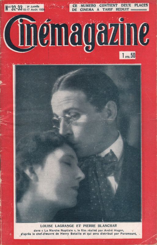 CINEMAGAZINE magazine side cover Issue 32/33 10/17 August 1928
