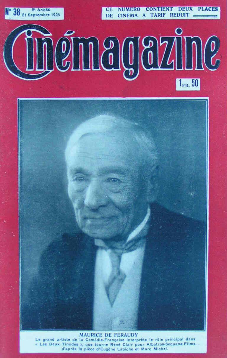 CINEMAGAZINE magazine side cover Issue 38 21 September 1928