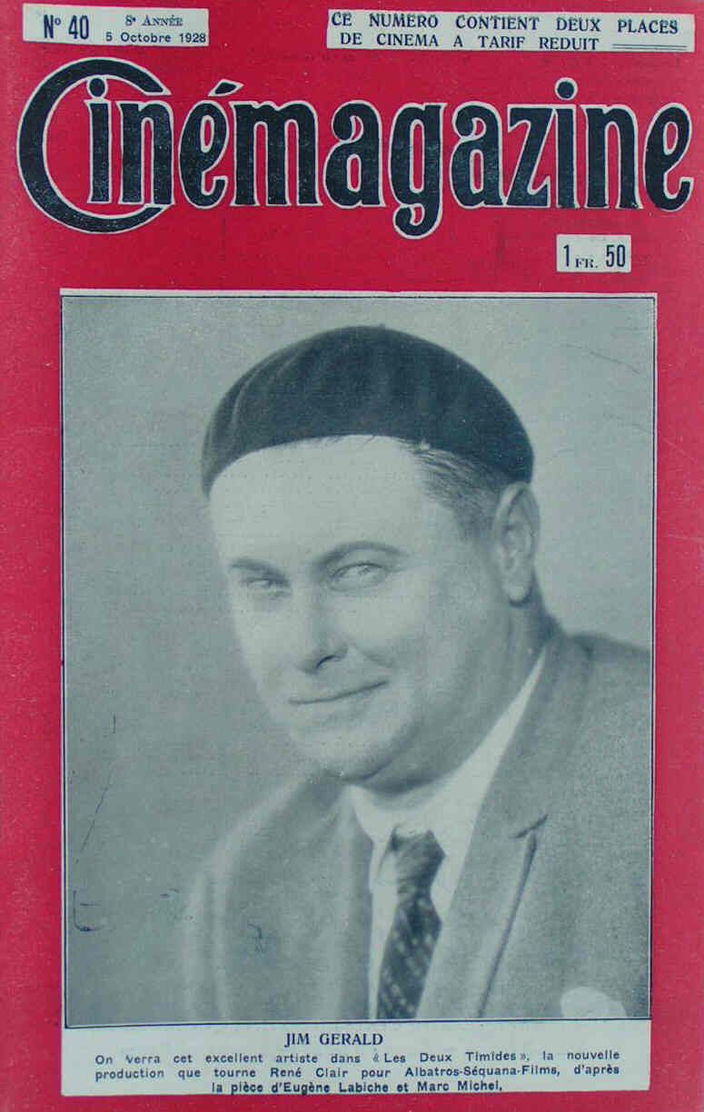 CINEMAGAZINE magazine side cover Issue 40 5 October 1928