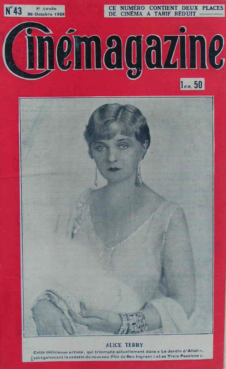 CINEMAGAZINE magazine side cover Issue 43 26 October 1928