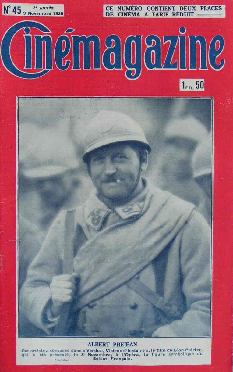 CINEMAGAZINE magazine side cover Issue 45 9 November 1928