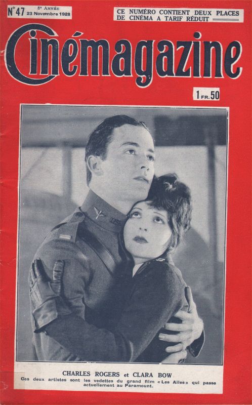 CINEMAGAZINE magazine side cover Issue 47 23 November 1928